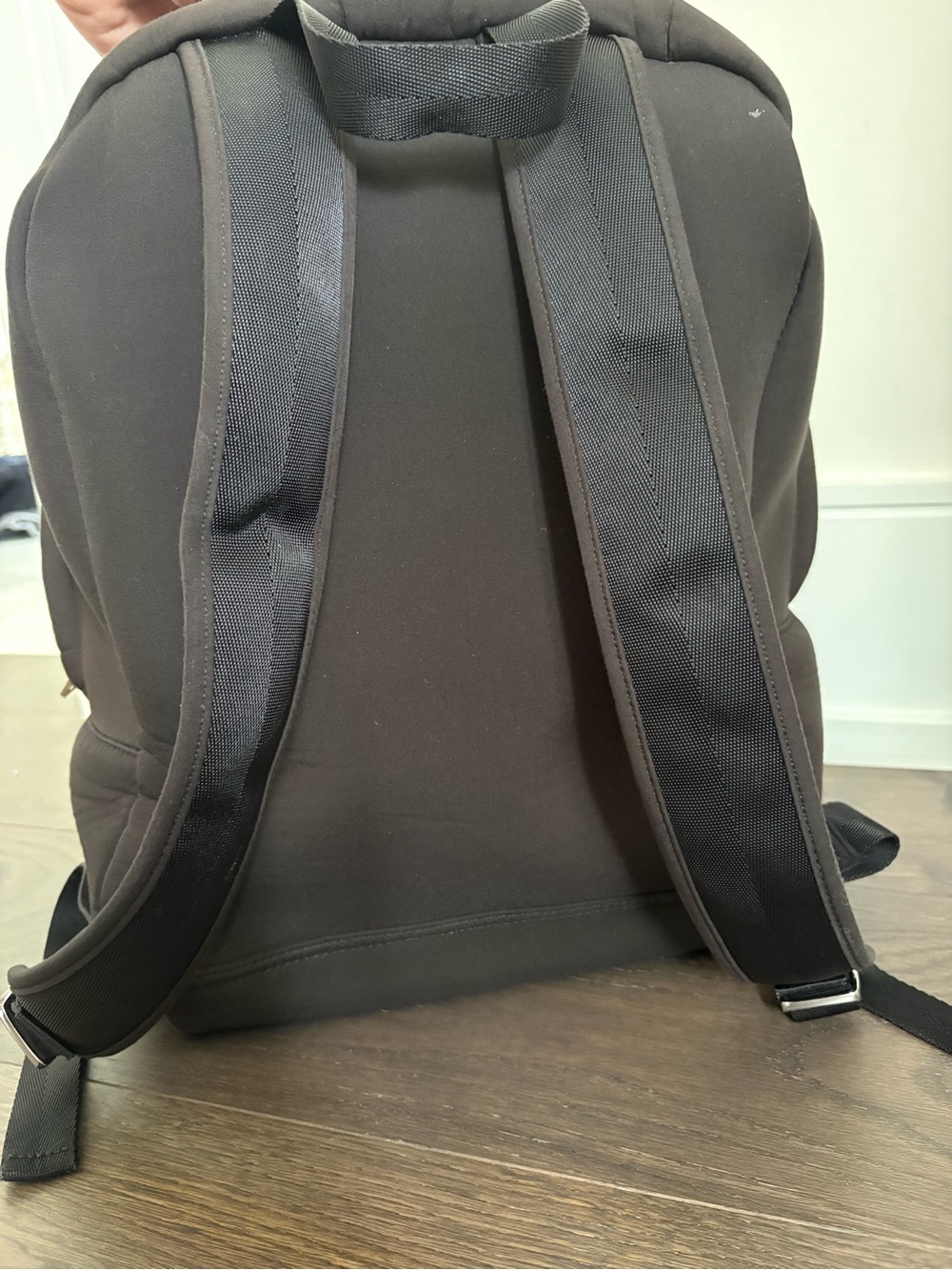 Kenzo Paris Black Neoprene Backpack with Multicolor Neon Tiger Embroidery - Picture 5 of 6